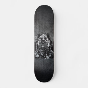 Skateboard graffiti skateboards pug grunge noir et blanc