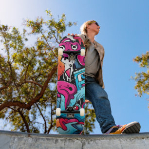 Skateboard Graffiti Street Art Splash