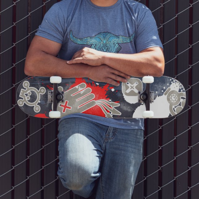 Skateboard Graffiti sur le mur (Extérieur 3)