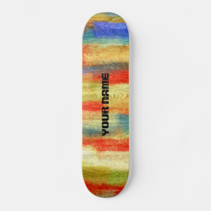 Skateboard Grain en bois Abstrait coloré
