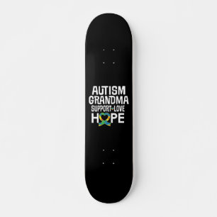 Skateboard Grand-mère sensibilisation sur l'autisme