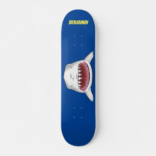 Skateboard Grand requin blanc moyen dessin animé