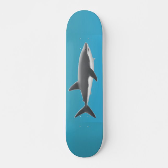 Skateboard Grande planche à roulettes de requin blanc (Devant)