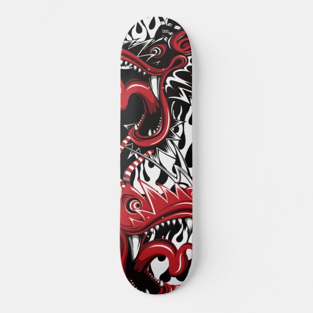 Skateboard Graphique oriental de dragon (Recto)