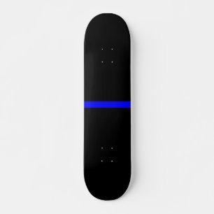 Skateboard Graphique Symbolique de ligne bleue mince