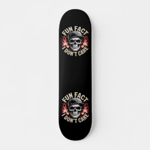 Skateboard Graphisme de style streetwear Crâne Flammes Grunge