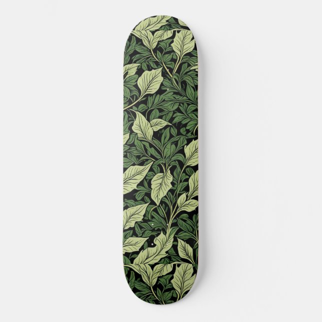Skateboard Grappe de vignes dans les nuances de vert (Recto)