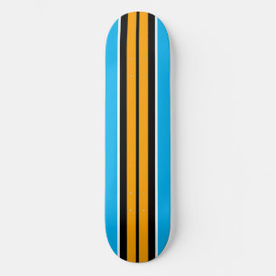 Skateboard Gras Cool Jaune Ciel Bleu Bleu Rayures de course