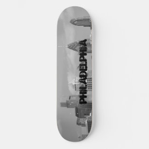 Skateboard gratte-ciel de Philly noir et blanc