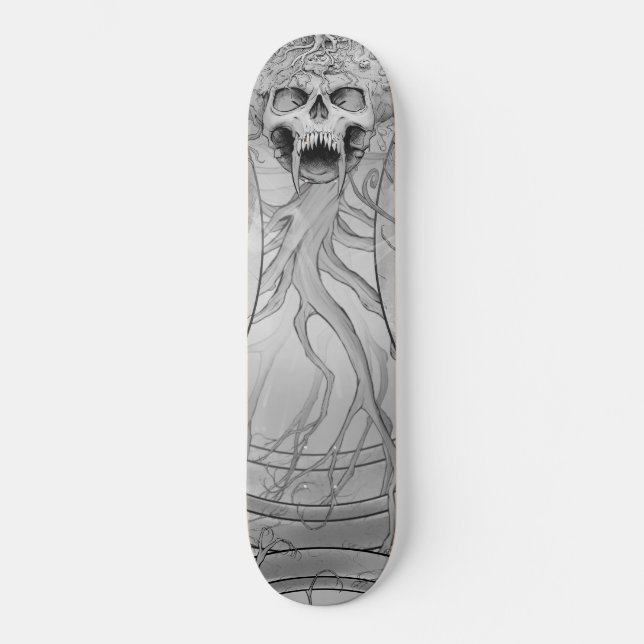 Skateboard Gravure Métal lourd Crâne de mort (Recto)