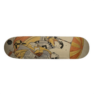 Skateboard Gravure sur bois japonaise #2