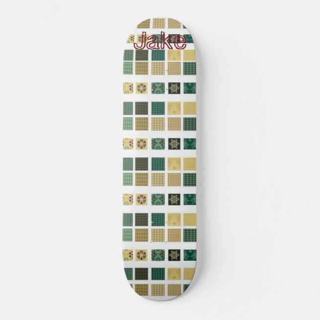Skateboard Green Brown (Vorderseite)