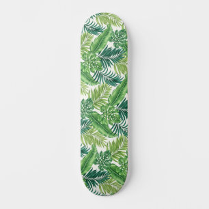 Skateboard Green Tropical Palm Banana Monstera Feuille