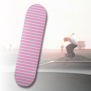 Skateboard Grilles roses néon modernes avec effet 3D