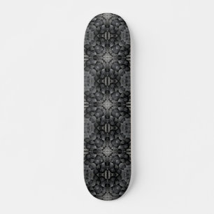 Skateboard Gris 4 étoiles géométrique mosaïque de pierre