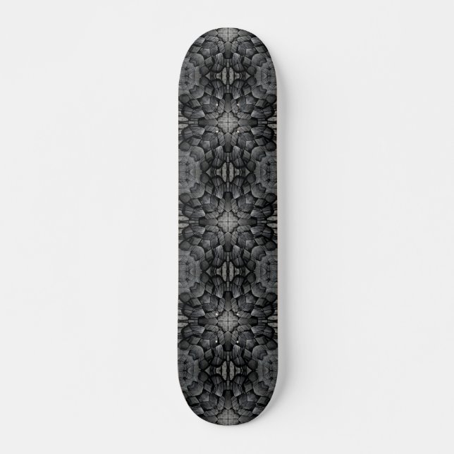 Skateboard Gris 4 étoiles géométrique mosaïque de pierre (Devant)