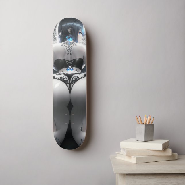 Skateboard Grosse Fessière ; Fille d'Anime (Art mural)