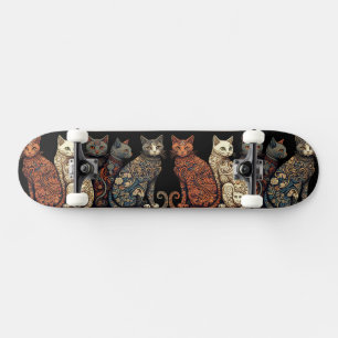 Skateboard Groupe de chats en papier peint victorien