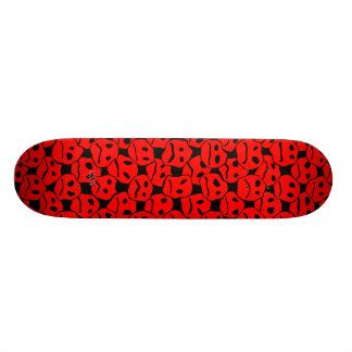 Skateboard Groupe de visages tristes (rouges) (la BG noire) -