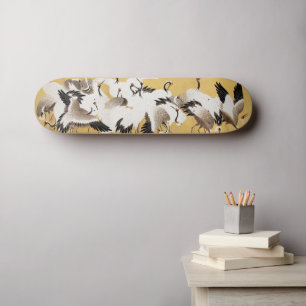 Skateboard Grues d'horloges japonaises Vintage Bird Rich Clas