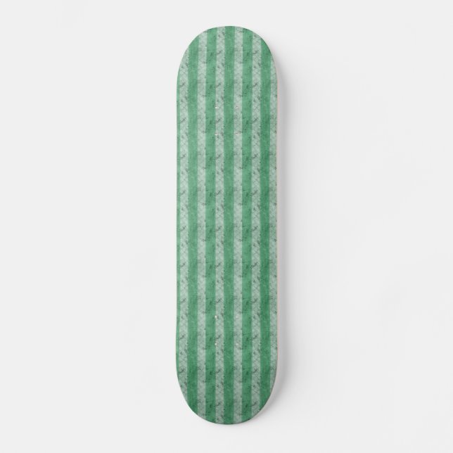 Skateboard Grungy Grat Green Stripes (Recto)
