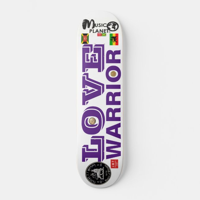 Skateboard GUERRIER DE L'AMOUR Planche à roulettes (Recto)
