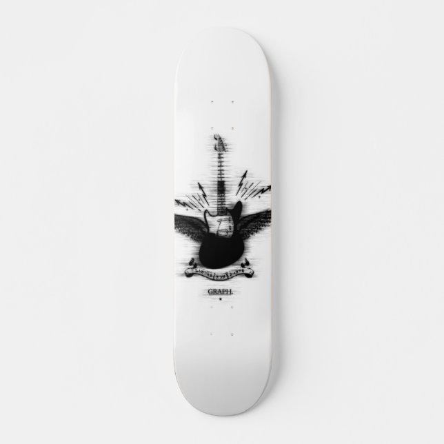 Skateboard Guitare de roche (Devant)