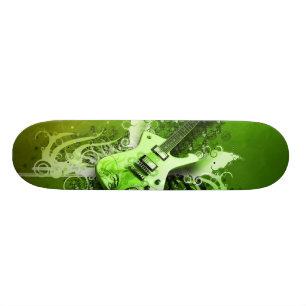 Skateboard Guitare verte