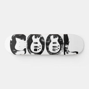SKATEBOARD GUITARS COOL ROCK