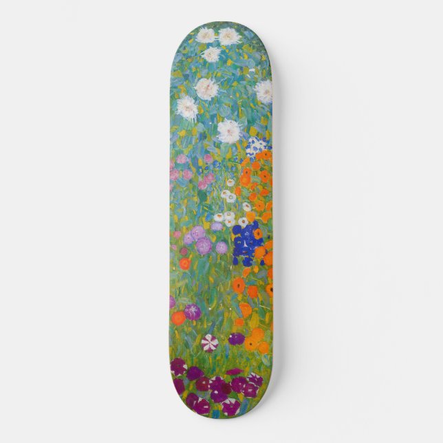 Skateboard Gustav Klimt - Jardin des fleurs (Recto)