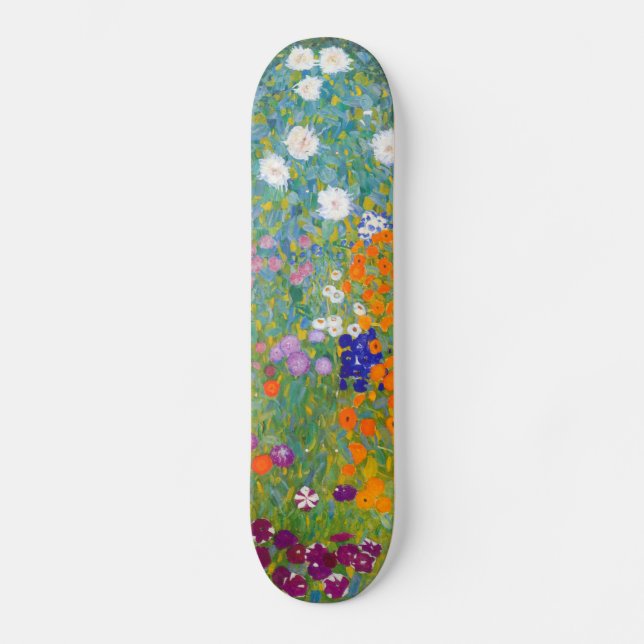 Skateboard Gustav Klimt :Jardin fleuri (Recto)