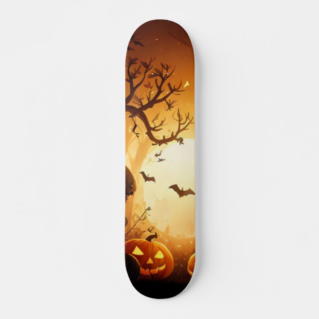 Skateboard Halloween/chauve-souris/Citrouille/automne (Devant)