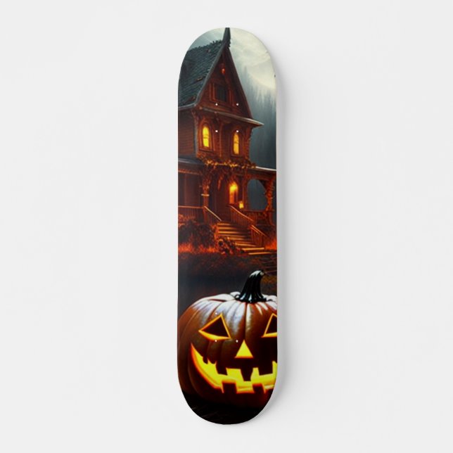 Skateboard Halloween/Citrouille/Automne (Devant)
