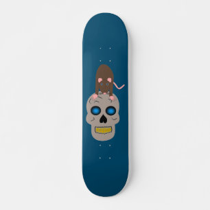 Skateboard Halloween gothique du crâne et du rat