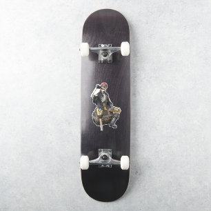 Skateboard Halloween Spirit Rum Pirate Aufkleber