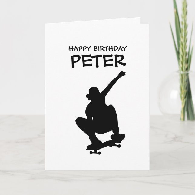 SKATEBOARD HAPPY BIRTHDAY Boy Card Karte (Vorderseite)