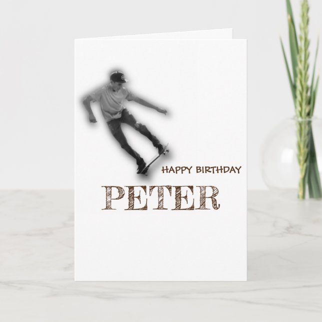 SKATEBOARD HAPPY BIRTHDAY Boy Karte (Vorderseite)
