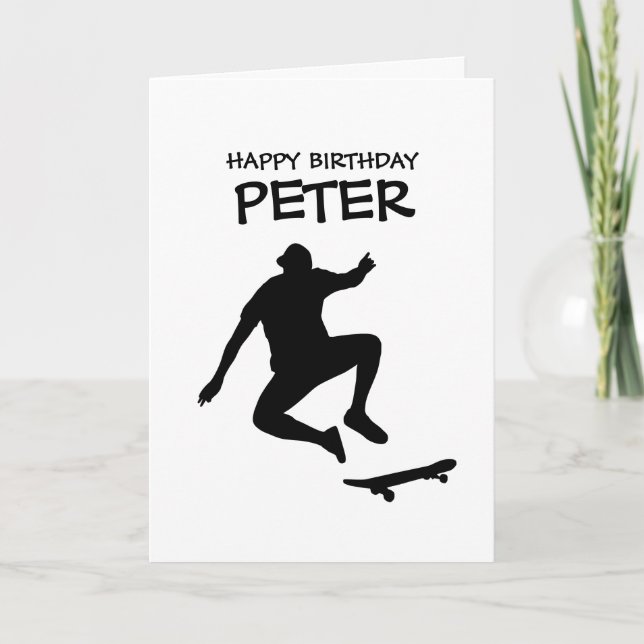 SKATEBOARD HAPPY BIRTHDAY FRIEND Card Karte (Vorderseite)