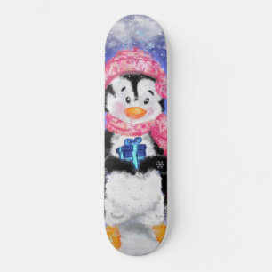 Skateboard Happy Penguin - Noël