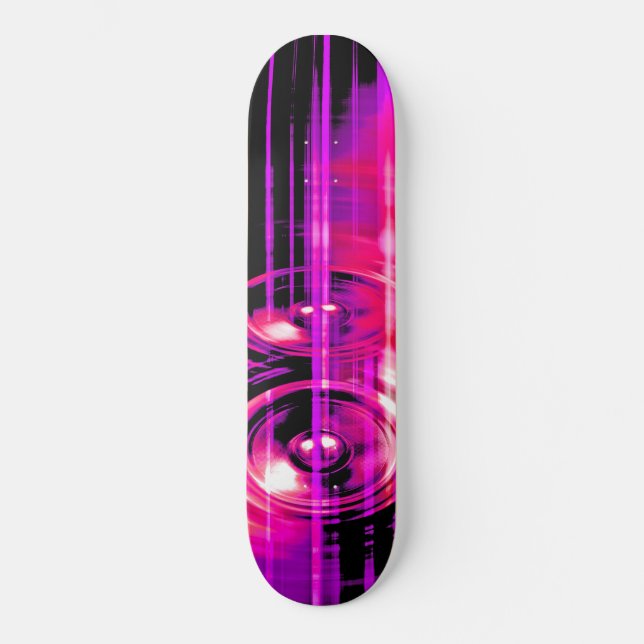 Skateboard Haut-parleurs de musique violette (Recto)