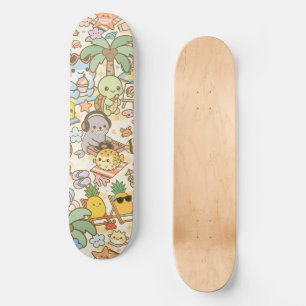 Skateboard Hawaii Kawaii fête de plage
