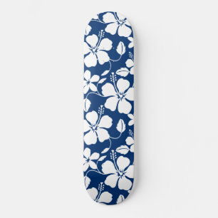 SKATEBOARD HAWAIIAN HULA (HIBISCUS) NAVY