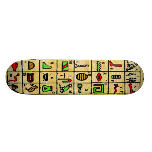 Skateboard Hiéroglyphes égyptiens, symboles alphabétiques
