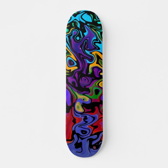 Skateboard Hip rétro Abstraite (Devant)
