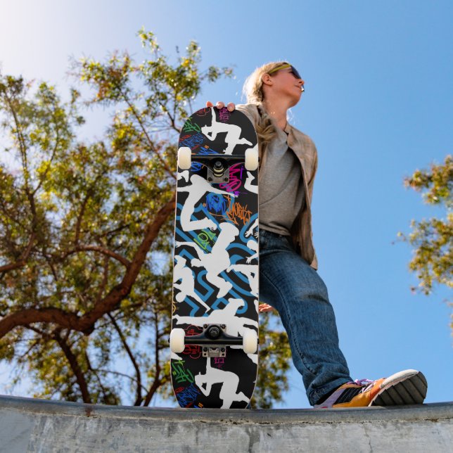 Skateboard HipHop Dance Motif.w Black BG (Extérieur 1)