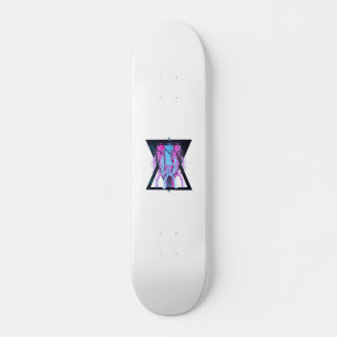 Skateboard Hipster Cosmonaute rose et bleu