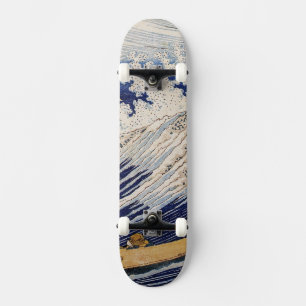 Skateboard Hokusai Ocean Waves Fishing Boats