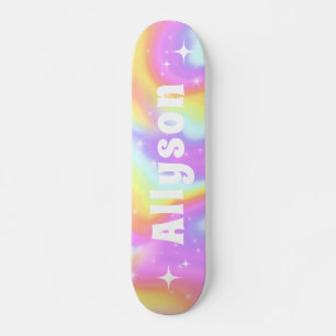 Skateboard Holographe holographique tendance Sparkle Girls No