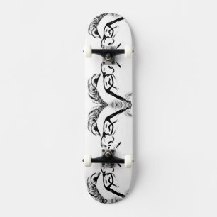 Skateboard Homme en miroir blanc et noir HAMbWG