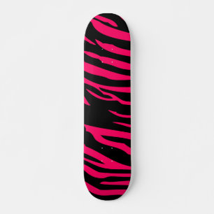 Skateboard Hot rose noir Zebra Imprimer Animal Mini Skateboar